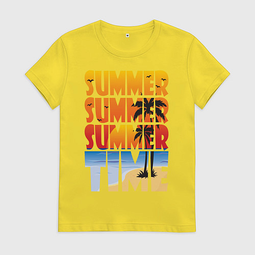 Женская футболка SUMMER TIME / Желтый – фото 1