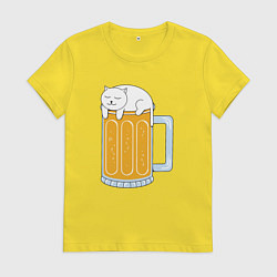 Женская футболка Beer Cat