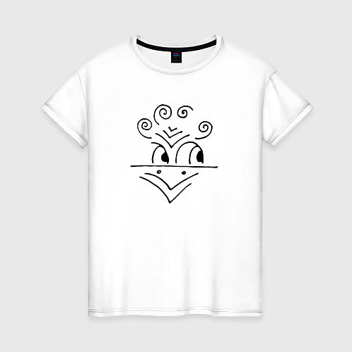 Женская футболка Птица рисунок карнадашом / Белый – фото 1