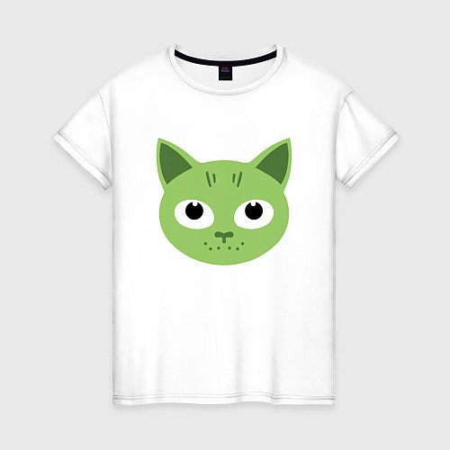 Женская футболка Green Cat / Белый – фото 1