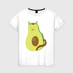 Женская футболка Кошка Авокадка