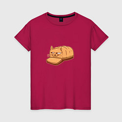 Женская футболка Кот хлеб - Bread Cat