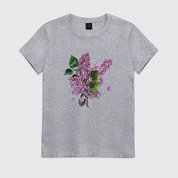 Женская футболка СИРЕНЬ АКВАРЕЛЬЮ