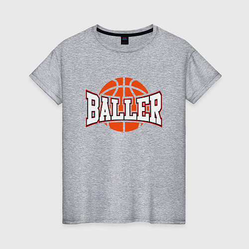 Женская футболка Baller / Меланж – фото 1