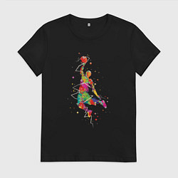 Футболка хлопковая женская Basketball Player, цвет: черный
