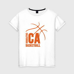 Футболка хлопковая женская California Basket, цвет: белый