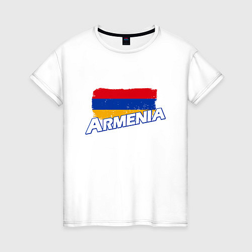 Женская футболка Armenia Flag / Белый – фото 1