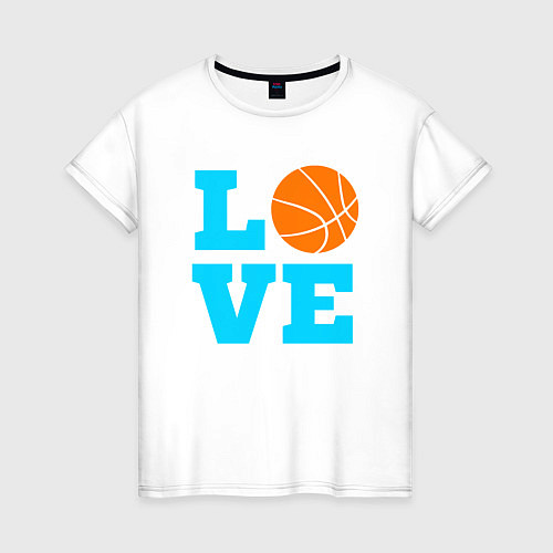 Женская футболка Love basketball / Белый – фото 1