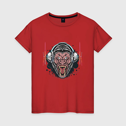 Женская футболка Gorilla Music / Красный – фото 1