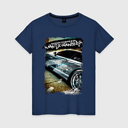 Футболка хлопковая женская Need for Speed Most Wanted, цвет: тёмно-синий