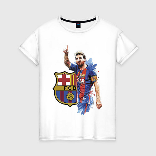Женская футболка Lionel Messi Barcelona Argentina! / Белый – фото 1