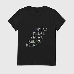 Футболка хлопковая женская Relax, цвет: черный