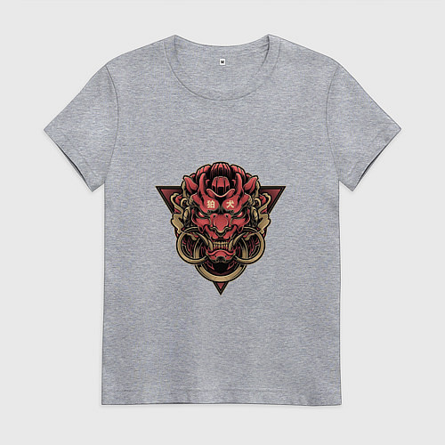 Женская футболка Символ демона / Меланж – фото 1