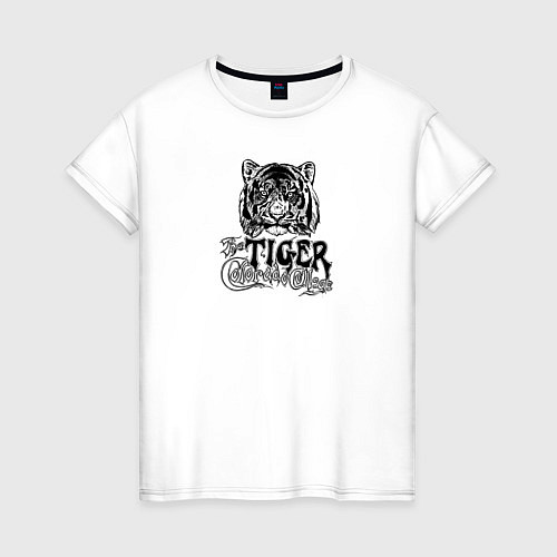 Женская футболка Tiger Тигр / Белый – фото 1