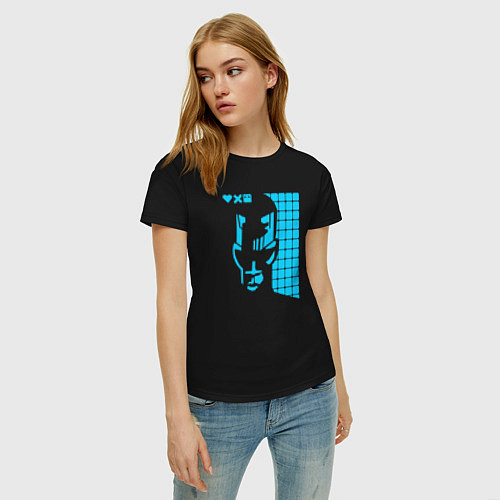 Женская футболка Love Death And Robots Zima Blue / Черный – фото 3