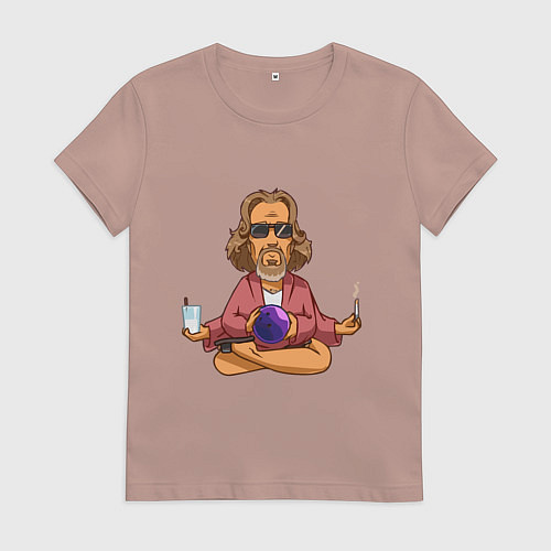 Женская футболка Медитация / Пыльно-розовый – фото 1