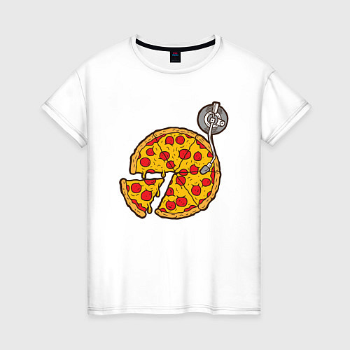 Женская футболка D j Пицца / Белый – фото 1