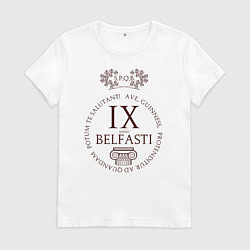 Футболка хлопковая женская Белфаст 9 лет, цвет: белый