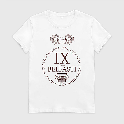 Женская футболка Белфаст 9 лет / Белый – фото 1