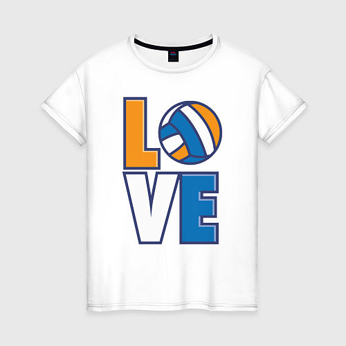 Женская футболка Love Volleyball / Белый – фото 1