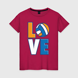 Женская футболка Love Volleyball