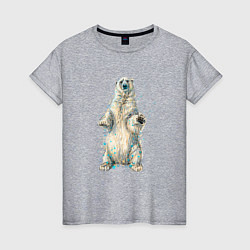 Женская футболка Белый медведь