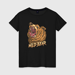 Женская футболка Дикий медведь