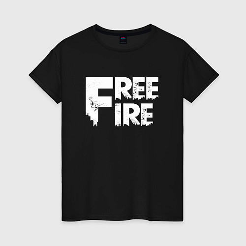 Женская футболка FREEFIRE FF WHITE LOGO Z / Черный – фото 1