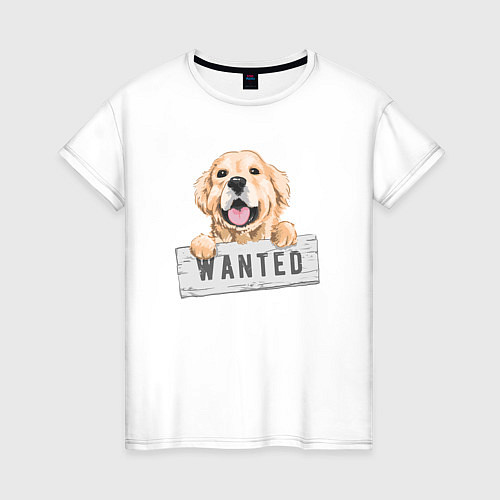 Женская футболка Dog Wanted / Белый – фото 1