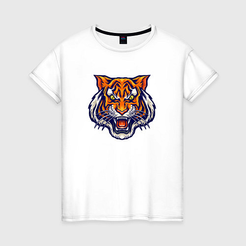 Женская футболка Голова тигра / Белый – фото 1