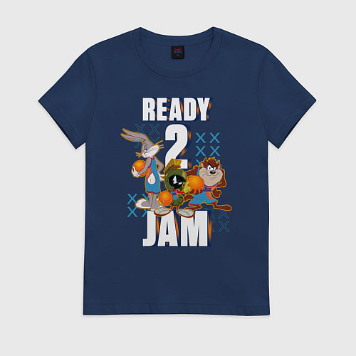 Женская футболка Ready 2 Jam / Тёмно-синий – фото 1