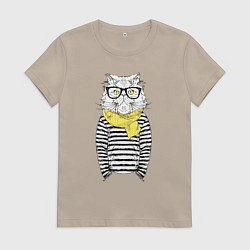 Женская футболка Hipster Cat