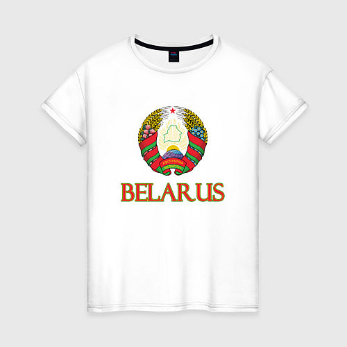 Женская футболка Герб Belarus / Белый – фото 1