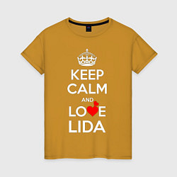 Женская футболка Будь спок и люби Лиду