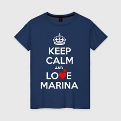 Женская футболка Будь спок и люби Марина