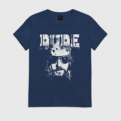 Футболка хлопковая женская Dude, цвет: тёмно-синий