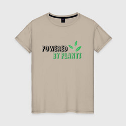 Женская футболка Powered By Plants