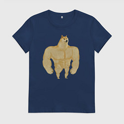 Женская футболка Мем собака качок DOGE