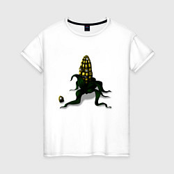 Женская футболка Злая кукуруза