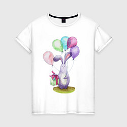 Женская футболка Зай с шариками