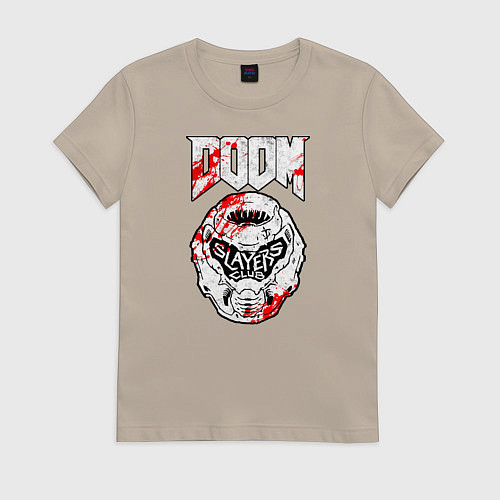 Женская футболка DOOM SLAYERS / Миндальный – фото 1