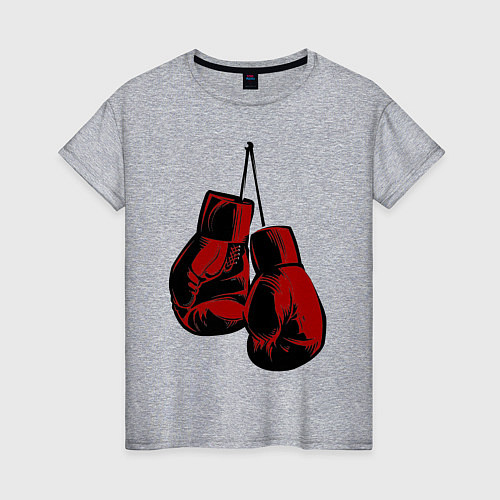 Женская футболка Боксерские перчатки / Меланж – фото 1