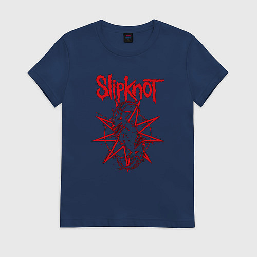 Женская футболка Slipknot Slip Goats Art / Тёмно-синий – фото 1