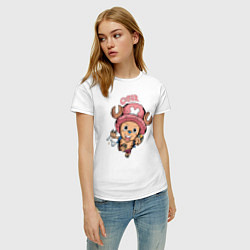 Футболка хлопковая женская Тони Тони Чоппер One Piece, цвет: белый — фото 2