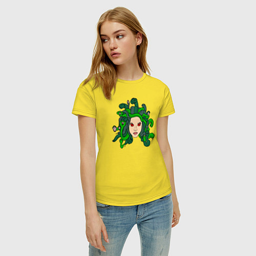 Женская футболка Медуза Горгона / Желтый – фото 3