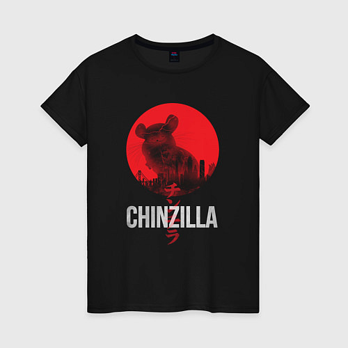 Женская футболка Chinzilla white / Черный – фото 1