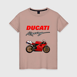 Женская футболка DUCATI ДУКАТИ MOTOSPORT