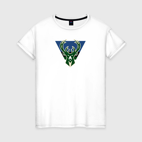 Женская футболка Milwaukee Bucks лого / Белый – фото 1