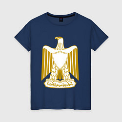 Футболка хлопковая женская Египет Египетский герб, цвет: тёмно-синий