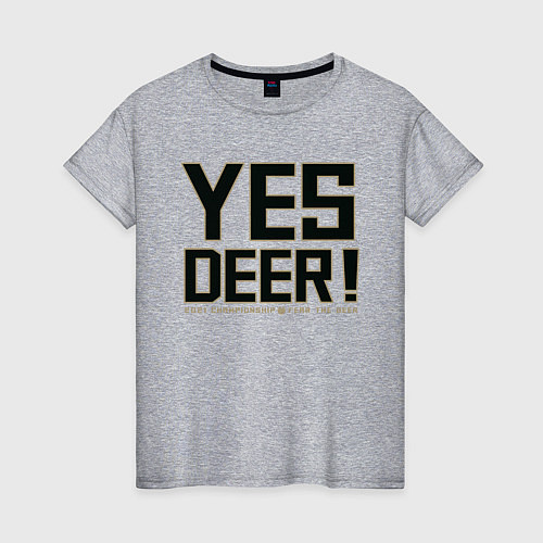 Женская футболка Yes Deer! / Меланж – фото 1